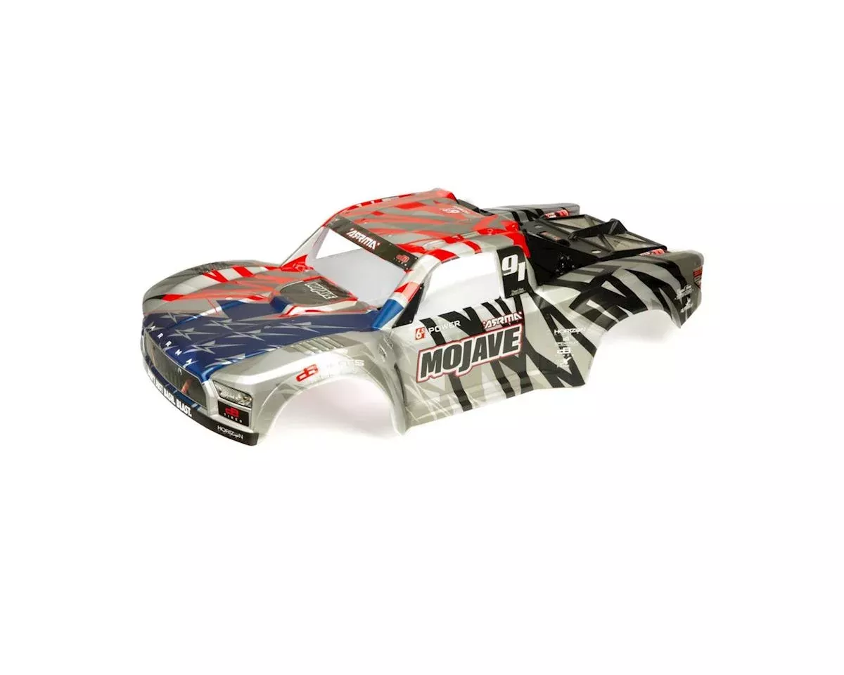 MOJAVE 6S BLX Finished Body (Sliver/Red) (ARA411005)