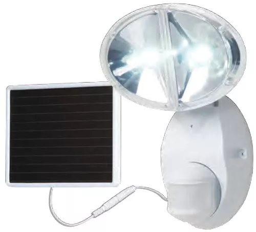 Outdoor Flood Light- LED- 520 Lumens- Solar Powered- Motion Activated- White