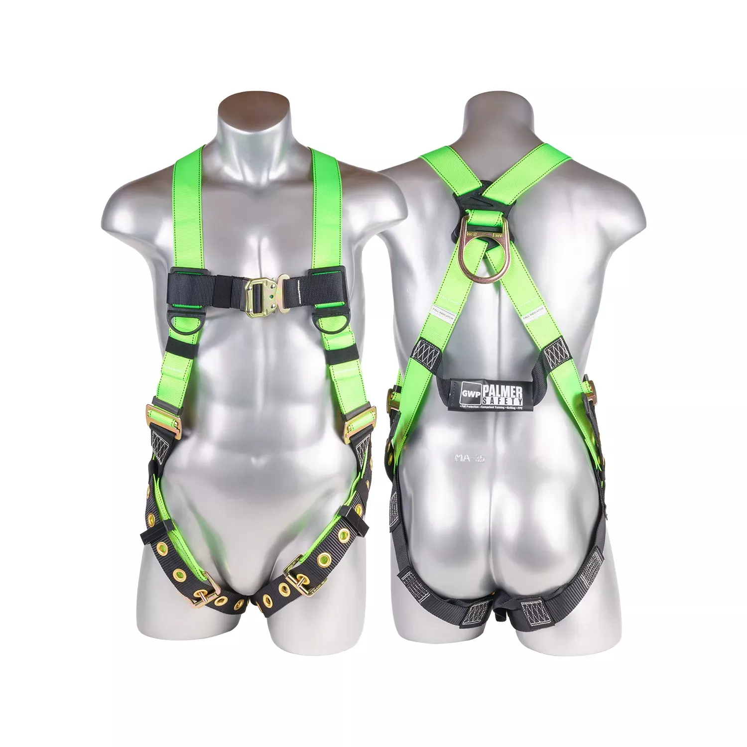 Palmer Safety Hi Vis Green Fall Protection Harness