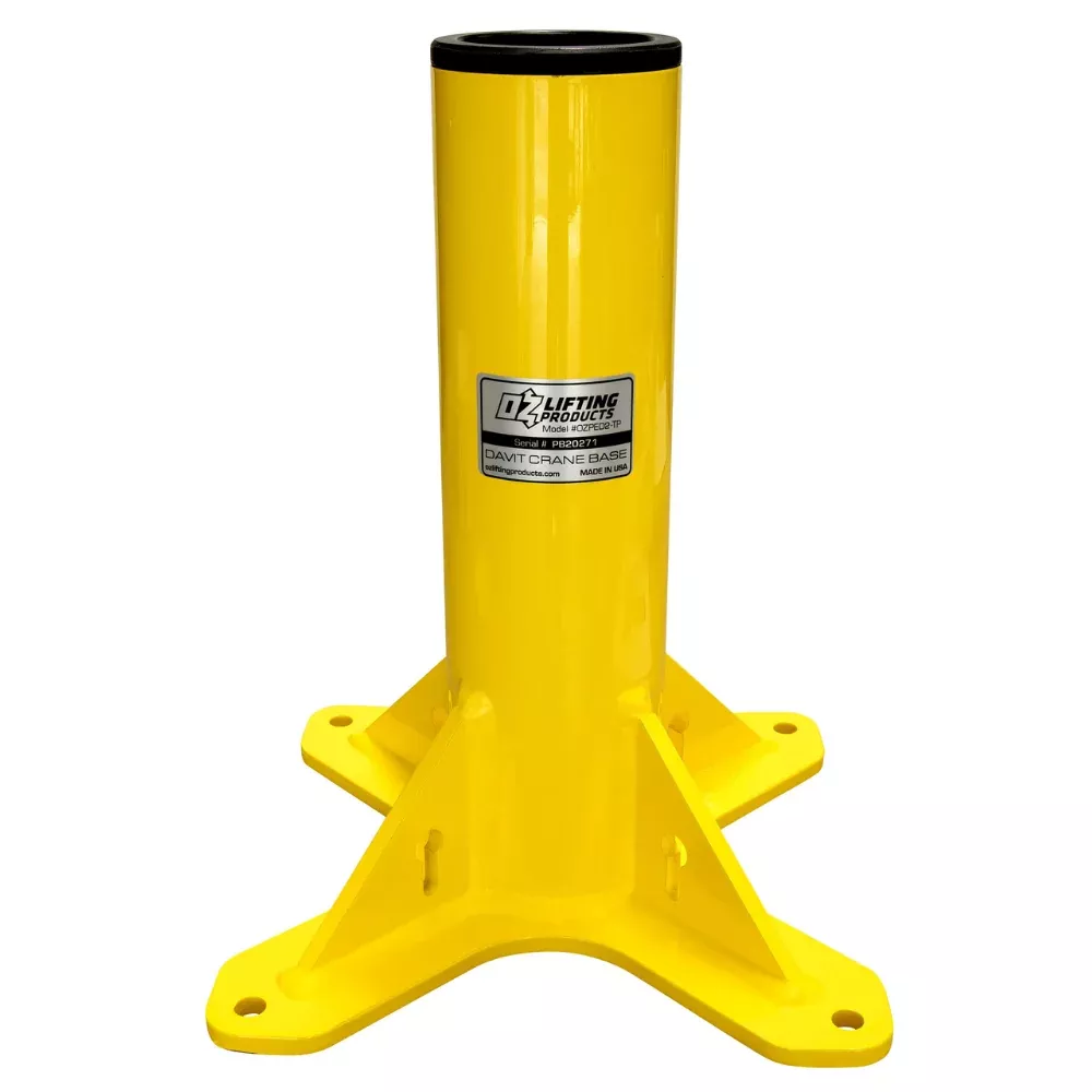 Pedestal Base – Tele-Pro Davit Crane – 500lb Capacity – OZ Lifting