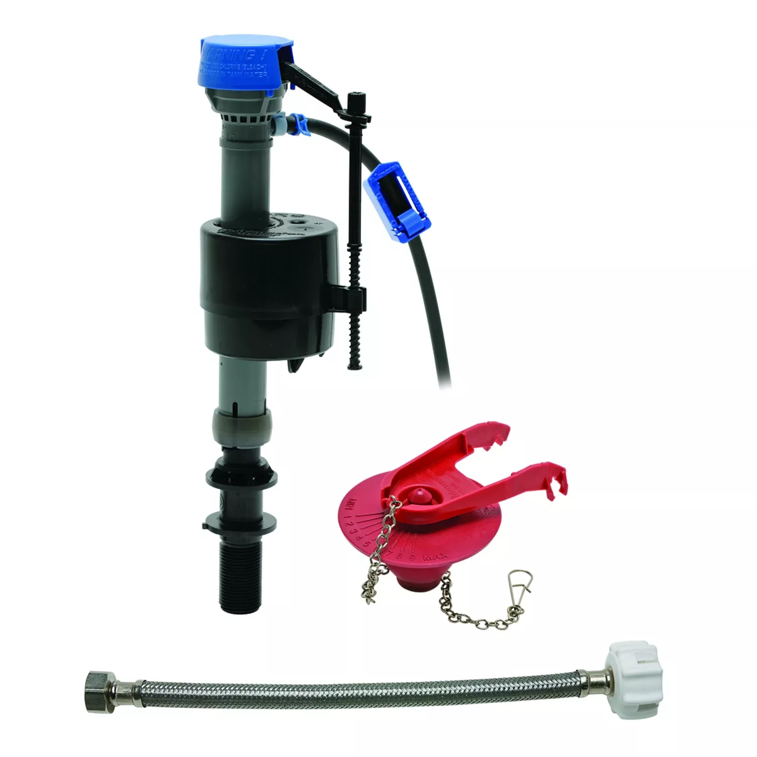 Performax Toilet Fill Valve, Flapper & Connector Kit