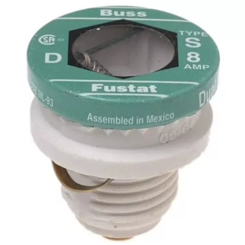 Plug Fuse- Tamper Proof-8 Amp- Time Delay- 125 VAC
