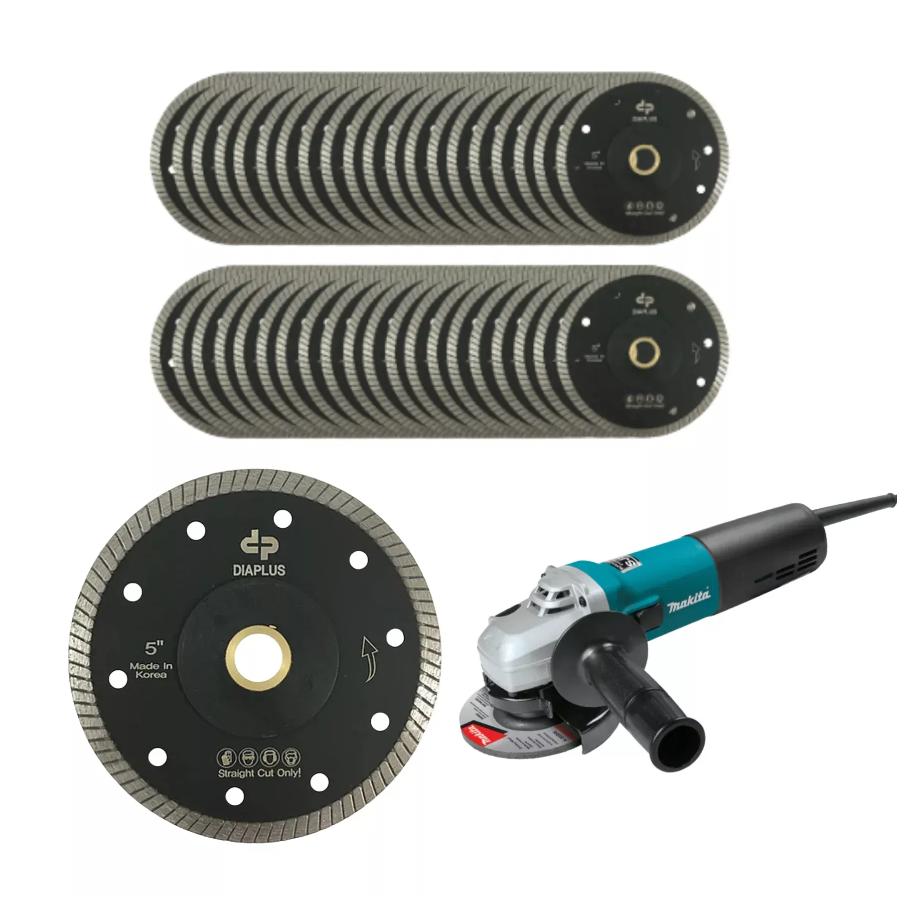Porcelain Diamond Blades Combo Pack with Free Makita Grinder