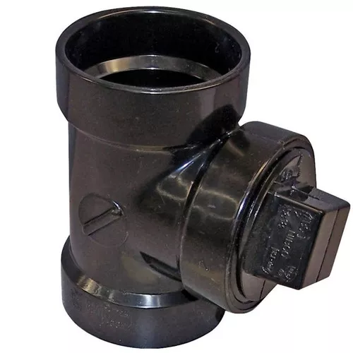 PVC DWV- 3"- Test Tee- With Threaded Plug-ABS Plastic