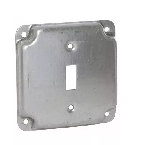 Raco-800C- Square Box Cover- Single Toggle Switch- Galvanized