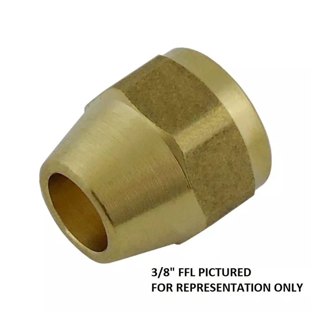 Rod Nut - Heavy-Duty Brass - 3/8"Female Flare (FFL)