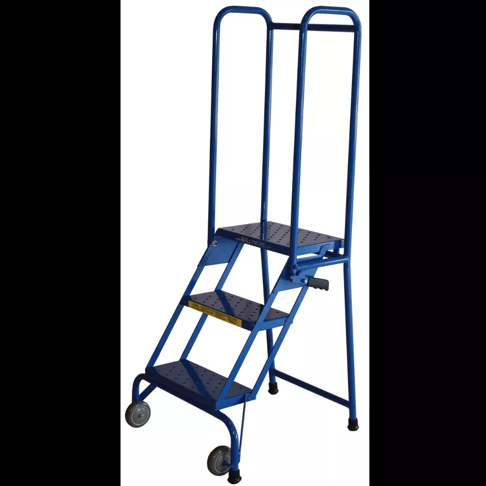 Rolling Ladder – Lock-N-Stock – 3 Step, Handrails – Ballymore