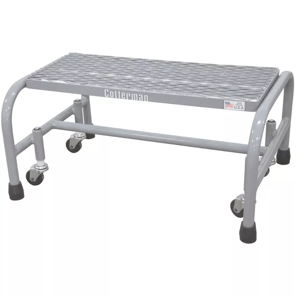 Rolling Ladder – Series 1000 – 1 Step, No Handrails – Cotterman