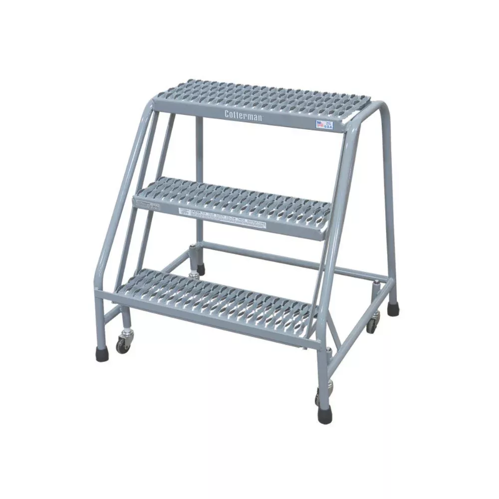 Rolling Ladder – Series 1000 – 3 Step, No Handrails – Cotterman