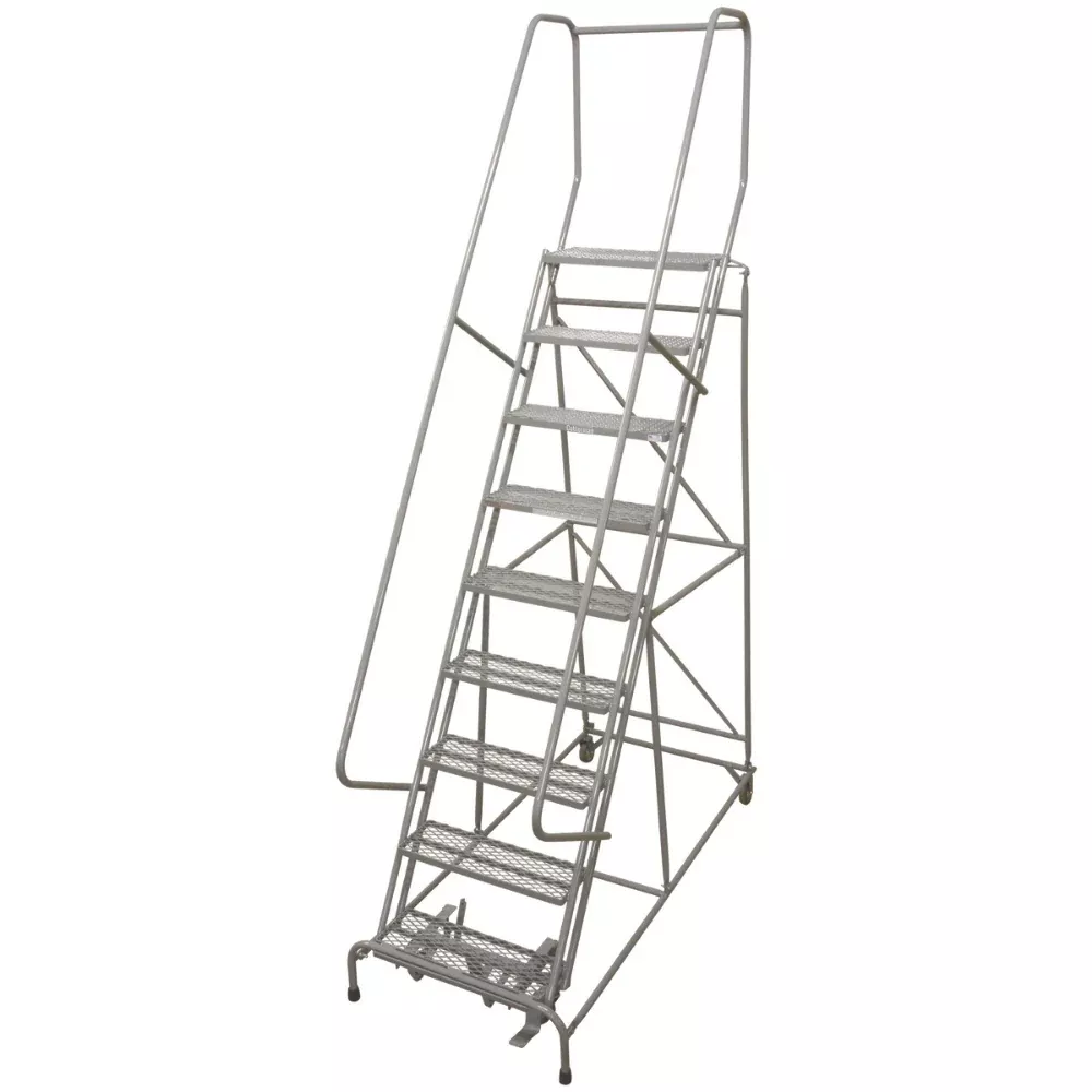 Rolling Ladder – Series 1000 – 9 Step, Handrails – Cotterman