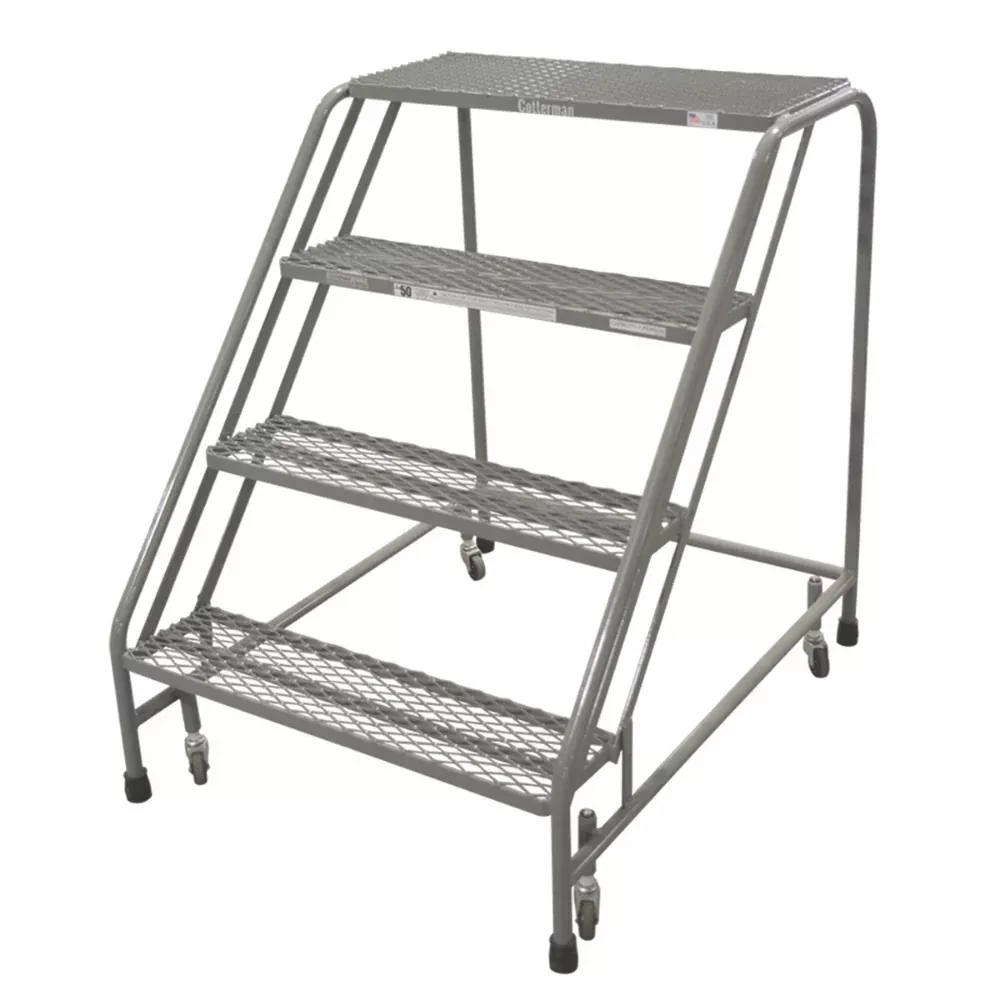 Rolling Ladder – Series 1200 – 3 Step, No Handrails – Cotterman