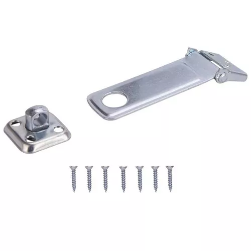 Safety Hasp- 4 1/2"- With Swivel Staple- Zinc Plated