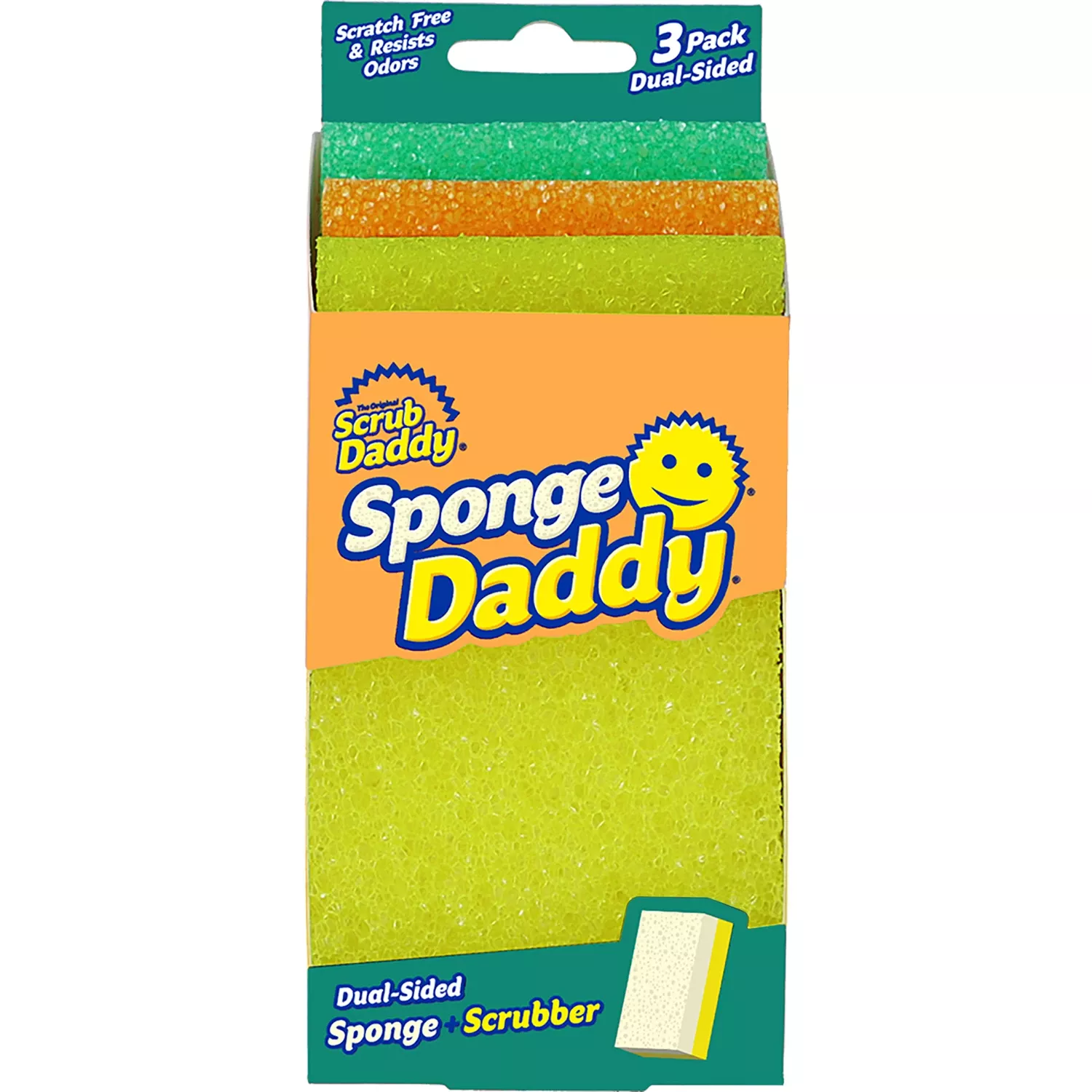 Scrub Daddy Sponge Daddy Heavy Duty Scrubber Sponge For All Purpose 3 Pk