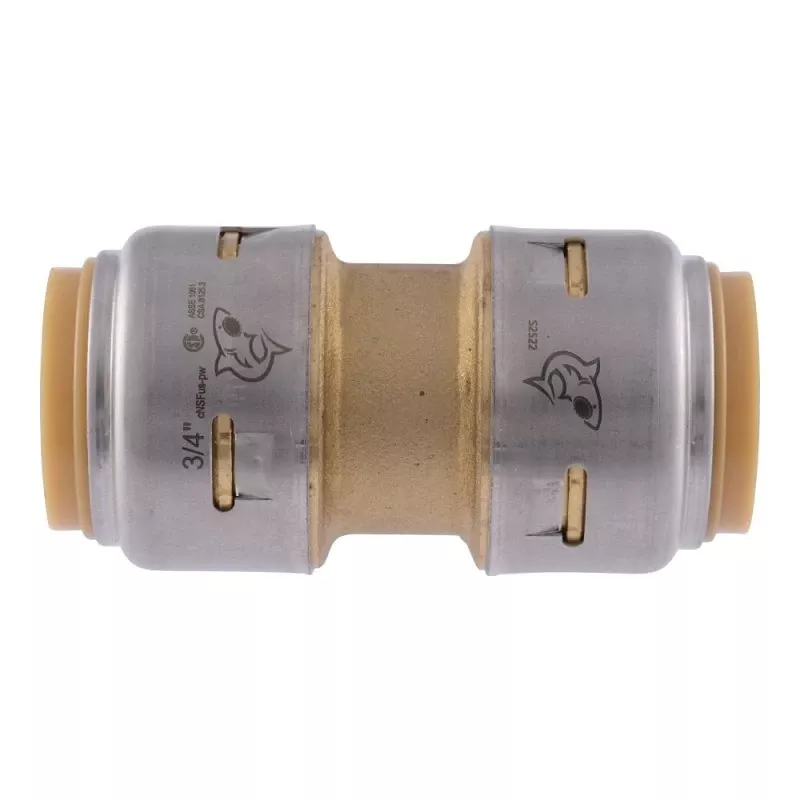 Sharkbite Push To Connect 3/4 In. Ptc X 3/4 In. D Brass Coupling