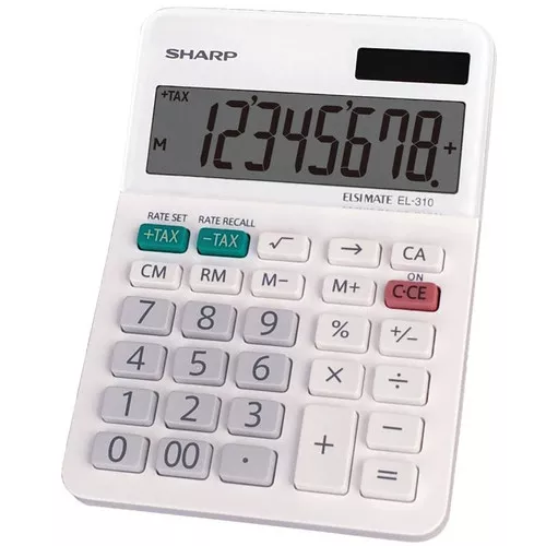 Sharp- EL310MB- Desktop Calculator- Solar And Battery Powered