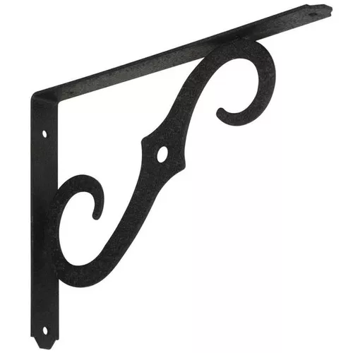 Shelf Bracket- 10" x 7"- Black Finish