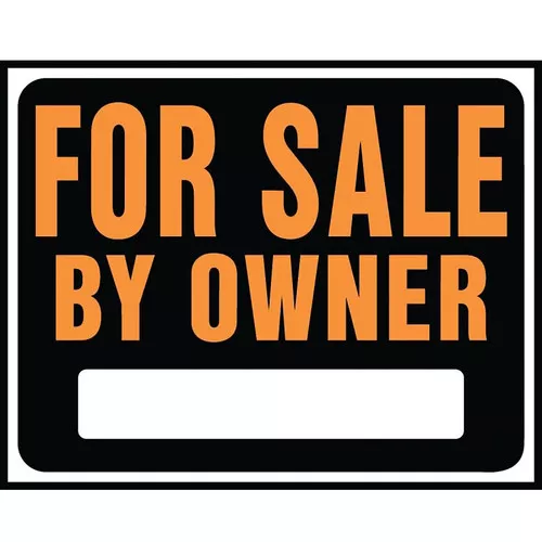 Sign- For Sale By Owner- 15" x 19"- Plastic