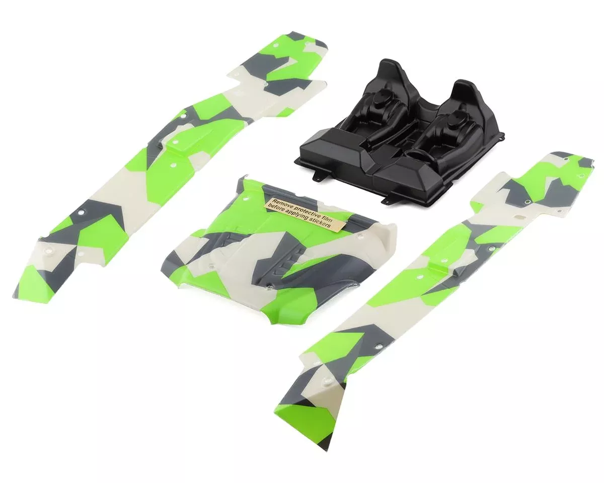 Silkscreened Green Painted Body Panels and Driver Insert for Hammer Rey (LOS230099)