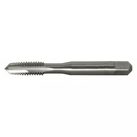 Spiral Point Tap, #8-32, Plug, UNC, 3 Flutes, Bright