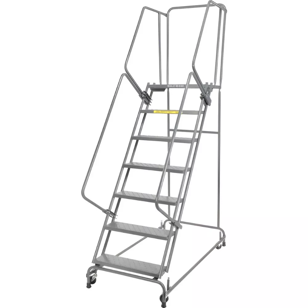Spring Loaded Caster Ladder – 7 Step, Handrails – Ballymore