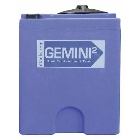 Storage Tank, Double Wall Square, LDPE 1.9, Blue, 20 Gal