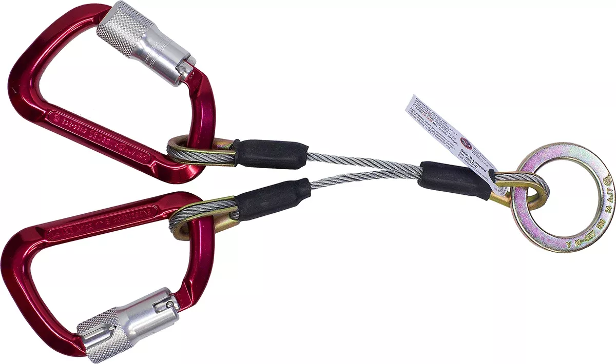 Super Anchor 2-D Lanyard with Aluminum Auto Locking Carabiners – 6515-CA