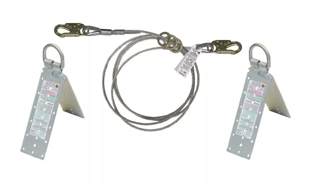 Super Anchor 20′ Horizontal Lifeline System with Hinge-2 Anchors 1323