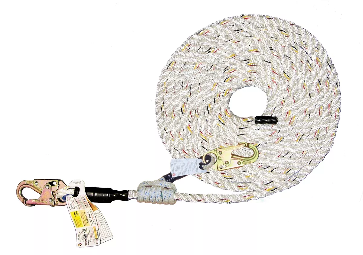 Super Anchor 25′ Value 3 Strand Lifeline with Snaphook & Value Grab 4021-25V