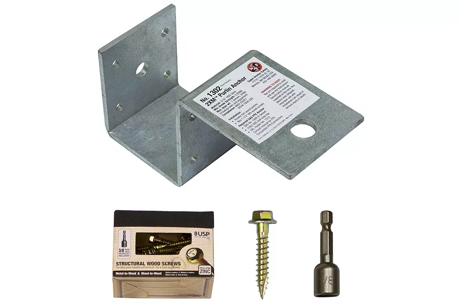 Super Anchor 2x Wood Member Anchor, Screw Package and Driver Tool – 1302-2XM