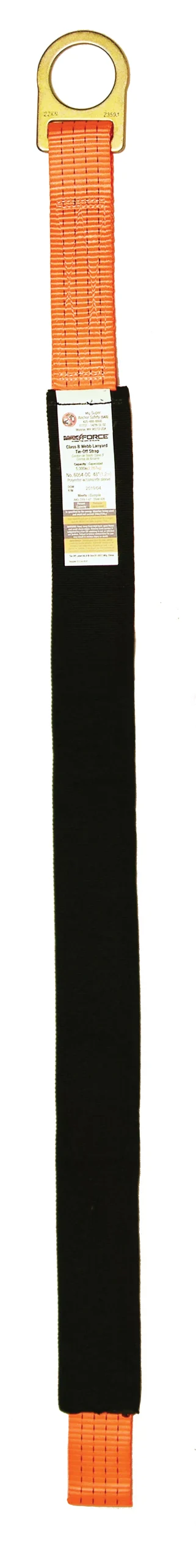 Super Anchor 48″ Concrete Embedment Tie Off Strap Safety Orange.D-Ring, Loop End & Sleeve 6054-DC