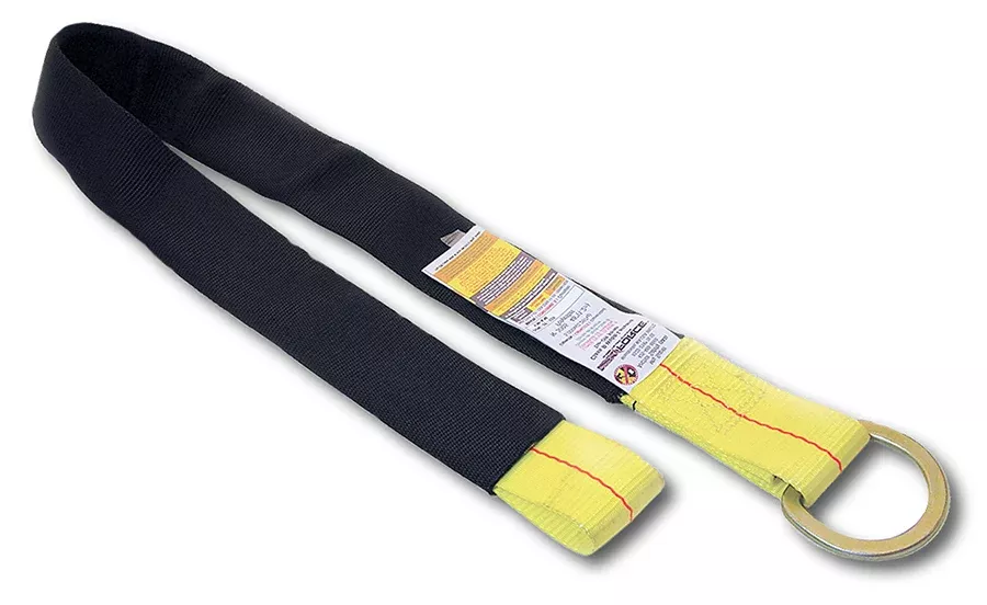 Super Anchor 72″ Value Tie Off Strap – 2″ Webbing with Black Sleeve – D-ring and Loop End 6058D