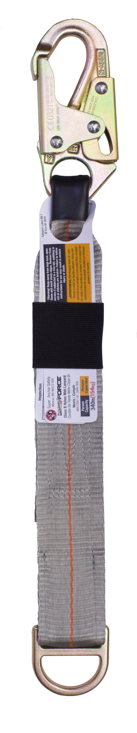 Super Anchor ExTender Lanyard with Snaphook and Small d-ring 6002-S