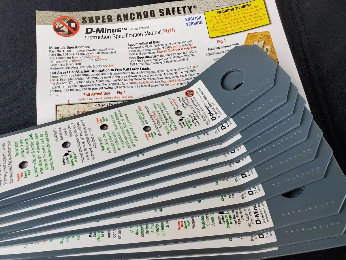 Super Anchor Safety D-Minus Anchor Point Naked 1075 – 10-pack