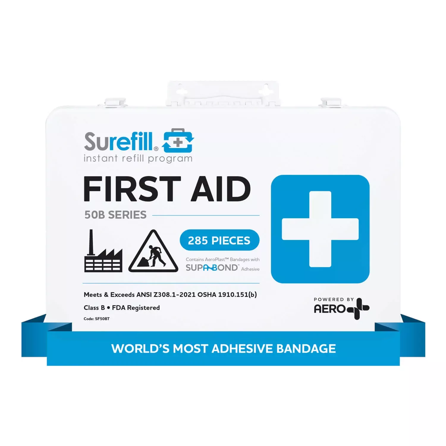 SUREFILL™ 50 ANSI 2021 B First Aid Kit – Metal Case
