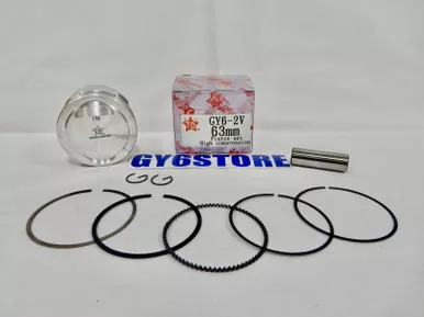 TAIDA 2V 180 - 206cc (63mm BORE) CAST HIGH COMPRESSION PISTON & RINGS SET