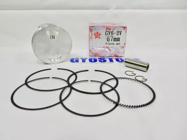 TAIDA HIGH PERFORMANCE CAST PISTON & RINGS SET FOR 204cc-232cc 67mm BORE ENGINES