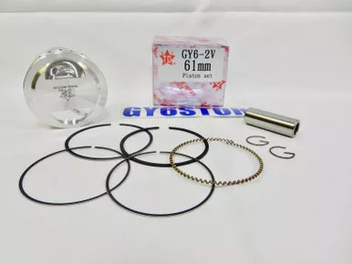 TAIDA PERFORMANCE DOME HIGH COMPRESSION PISTON & RINGS SET FOR GY6 61mm BORE (172cc)