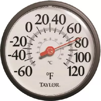 Thermometer- Outdoor- "Bold Type"- 12"