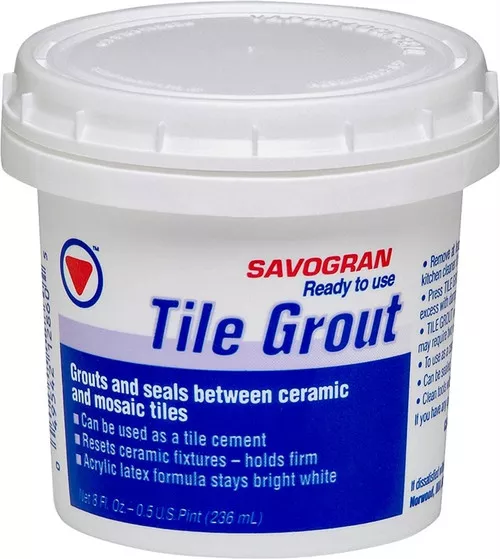 Tile Grout- White- Ready To Use- 1/2 Pint