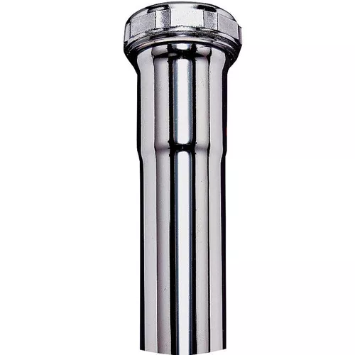 Tubular Drain- 1 1/2" x 8"- Chrome Plated Brass Extension