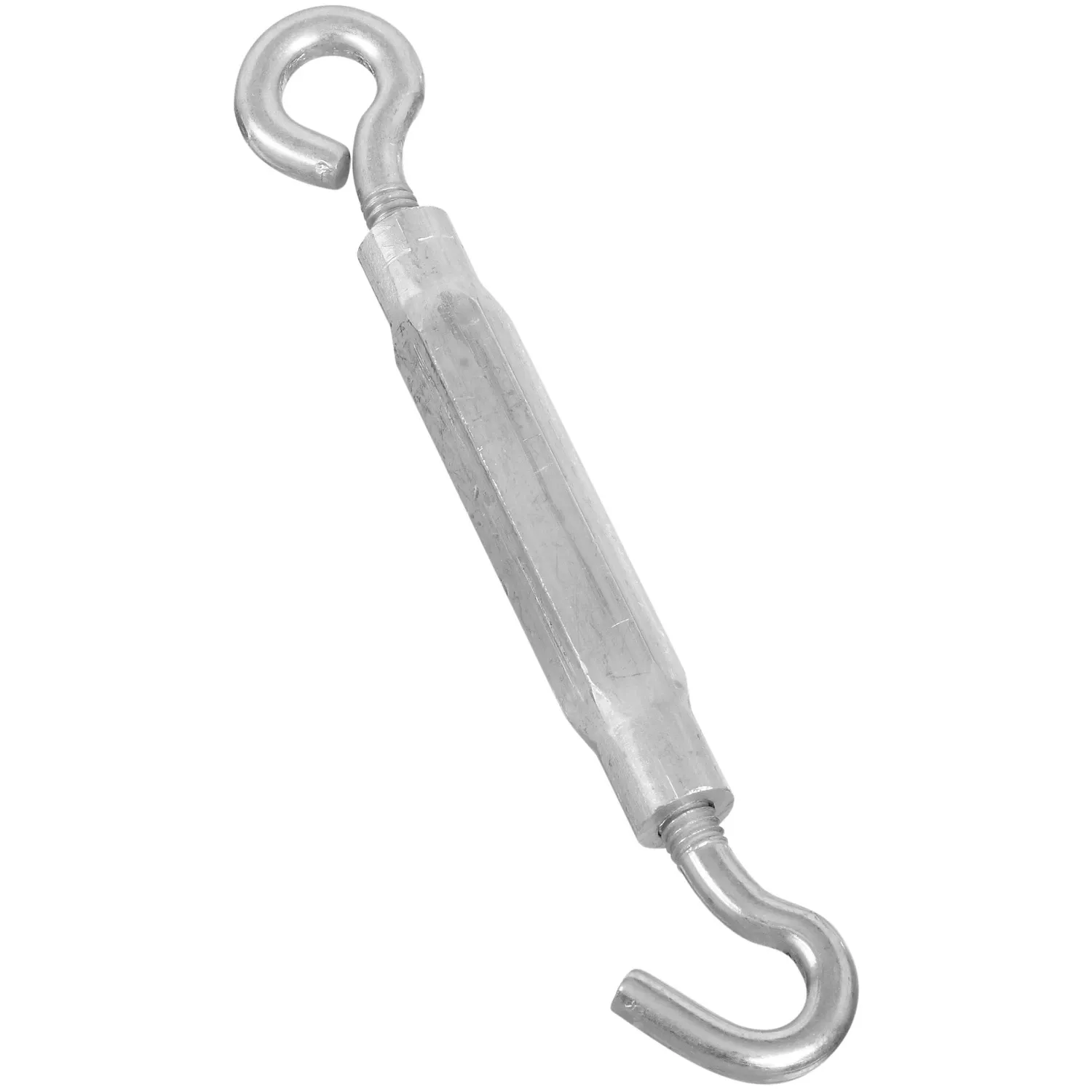 Turnbuckle, Hook & Eye, Zinc, 5/16 X 9 In.