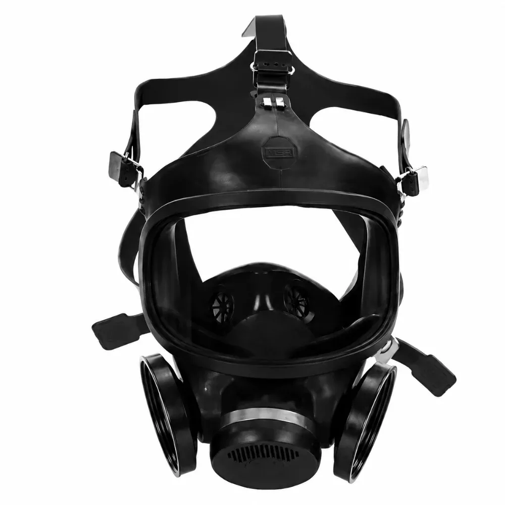 Ultra-Twin Full-Facepiece Respirator, Hycar, Black - MSA
