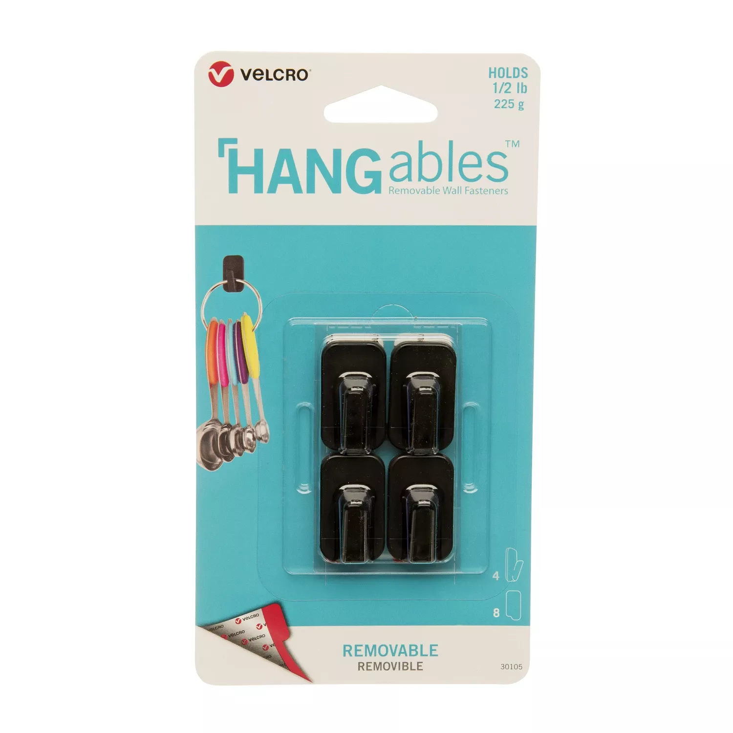 Velcro Brand Hangables Micro Plastic Removable Fasteners 4 Pk