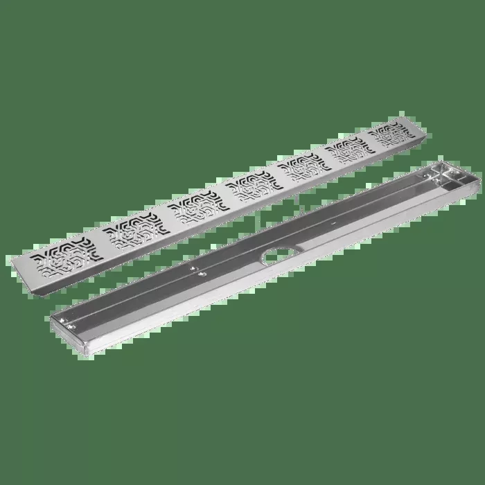 VLMP Drain Channel and Design Grate Penta Stainless Steel Brushed