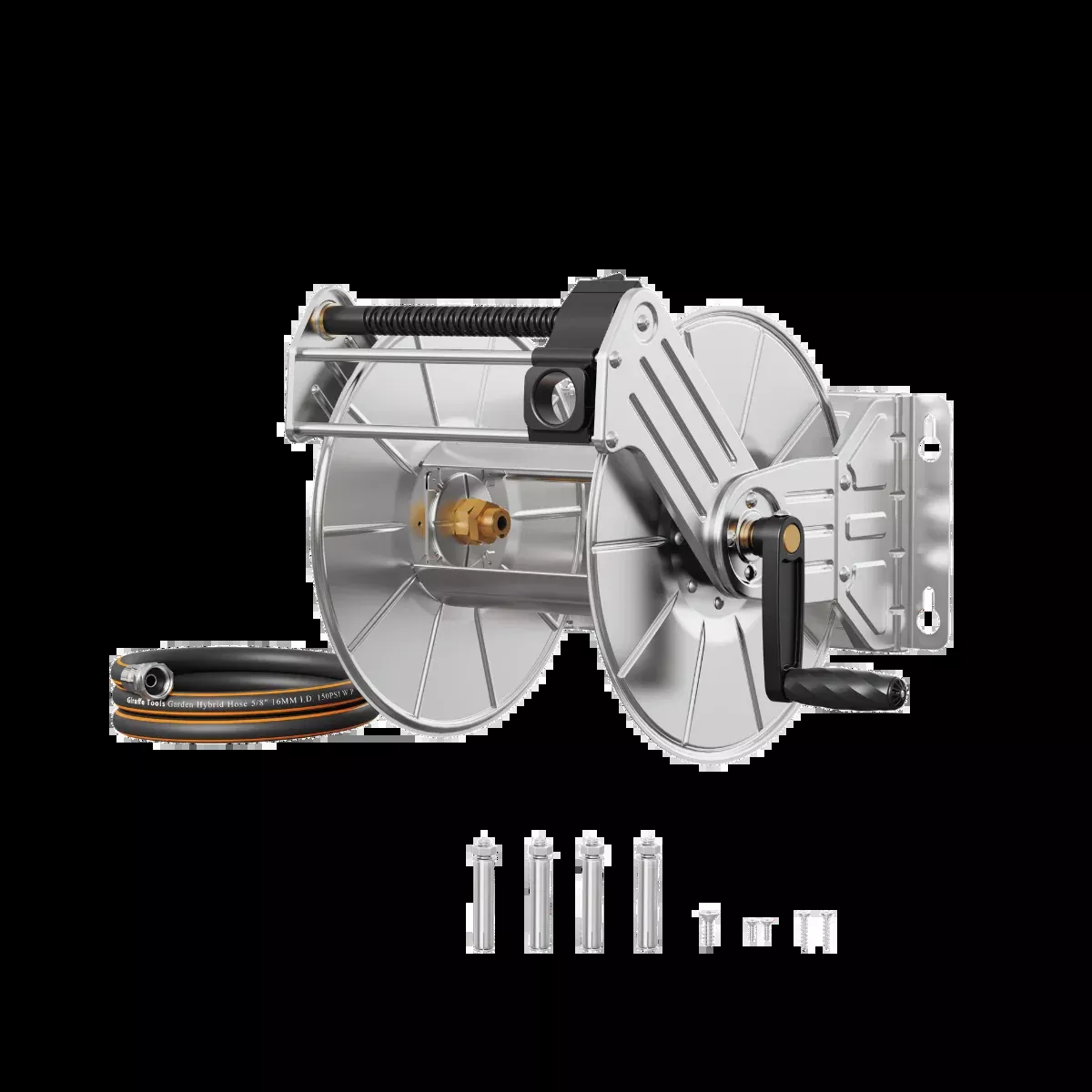 Wall Mounted Hose Reel-Stainless Steel-Heavy Duty