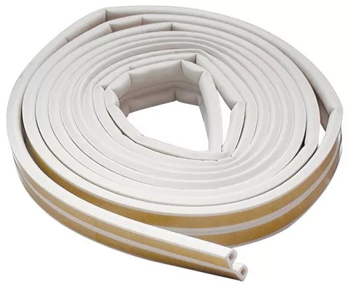 Weather Strip- Self Stick- "P Profile"- White