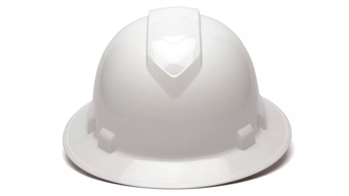 White Ridgeline Full Brim Hard Hat