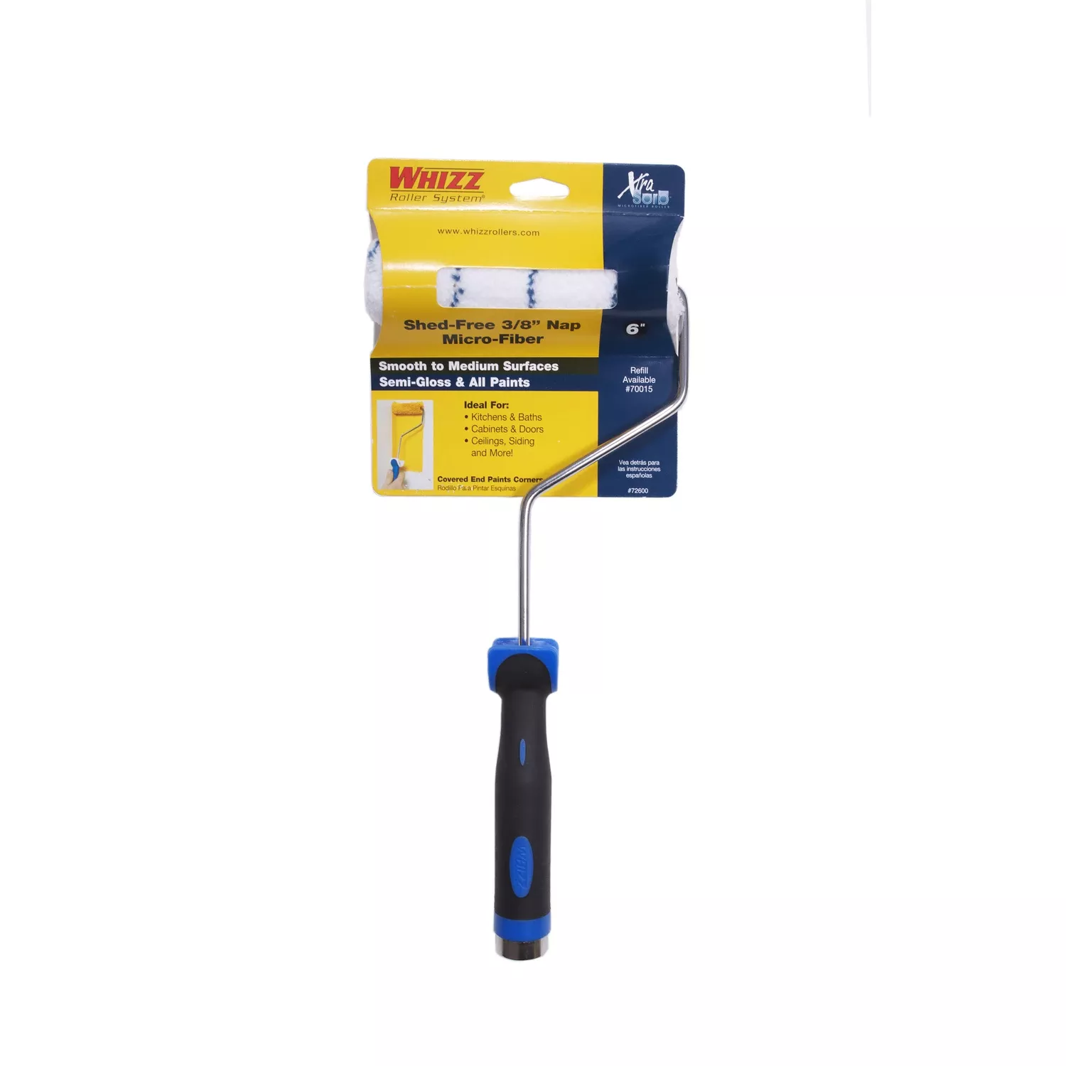 Xtrasorb 6 In. Mini Paint Roller Frame And Cover With Threaded End