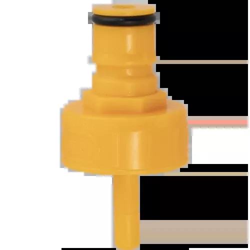 Yellow Plastic Carbonation & Line Cleaning Cap – Ball Lock Quick Disconnect