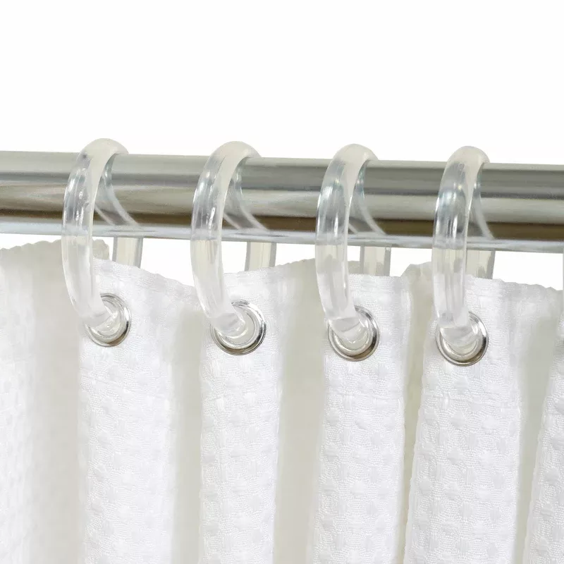 Zenna Home Clear Plastic Shower Curtain Rings 1 Pk